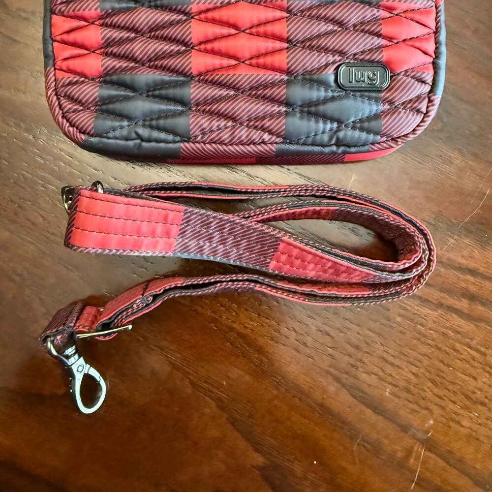 Lug Coupe Red and black check crossbody, shoulder or belt bag - Picture 3 of 11